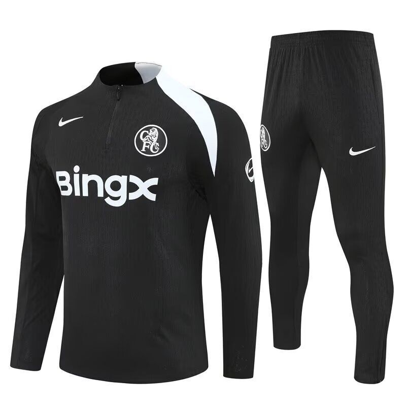 AAA Quality Chelsea 25/26 Tracksuit - Black/White